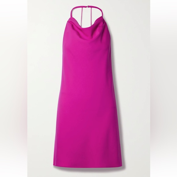 Et Ochs Ella Cowl Neck Mini Dress Fuschia Pink Size Medium - Picture 3 of 10